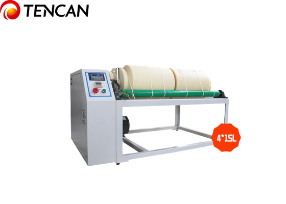 220V 1.5KW 4*15L Roller Jar Mill With Customized Serices Dust Cover / Hand Gear