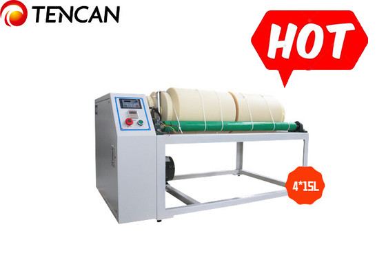 Rolling Ball Grinder Jar Mill Machine Price With Tailored Serices Dust Cover / Hand Gear 220V 1.5KW 4*15L