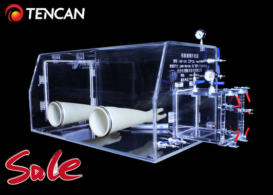 GBT-10A PMMA Material Laboratory Glove Boxes For Chemistry Acrylic Clear Gas Management Systems Inert 10mm