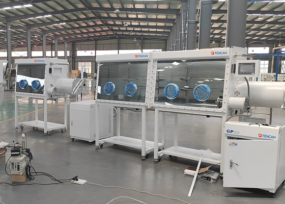 Laboratory Use GBP750S-4(1800) Inert Gas Glovebox Regeneration System With 4 Gloves for One Side