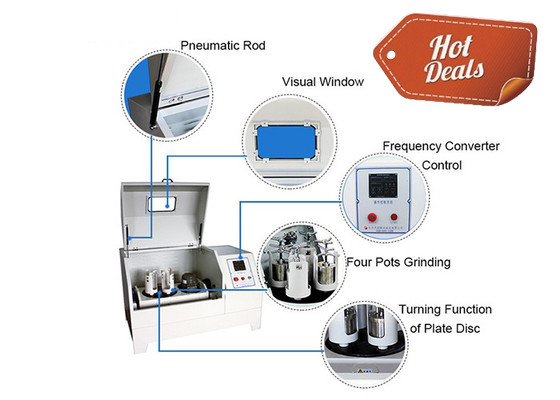 12L Full-directional Laboratory Ball Mill For Super Fine Powder Grinding Without Dead Corner