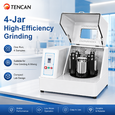 4L Vertical Planetary Ball Mill for 0.1μm Fine Grinding with Four-Position Efficiency