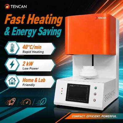 TENCAN TC-BDF-1L 1700C Dental Lab Zirconia Porcelain Sintering Furnace 1C Accuracy MoSi2 Heating Elements for Tooth