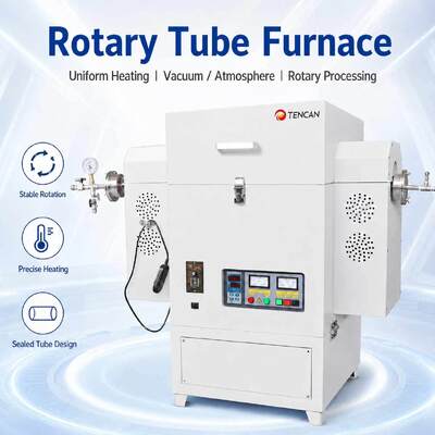 TENCAN TC-12NRT High Temperature 1200C Lab Vacuum Tubular Furnace MOSI2 Heating Element High-Purity Quartz/Alumina Material